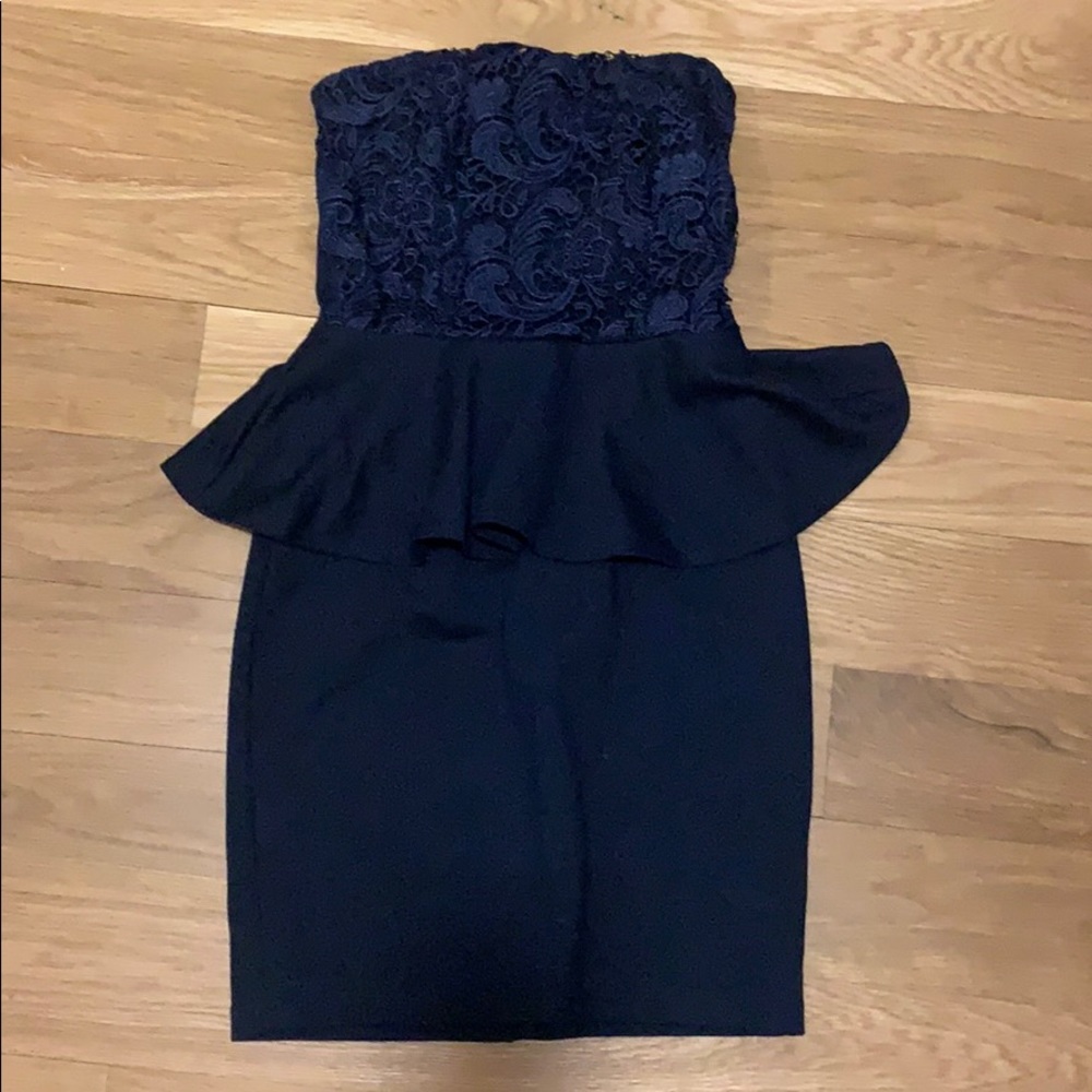 Aqua dress - navy blue